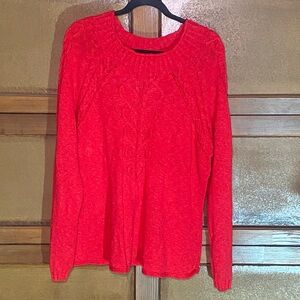 NIC+ZOE Vibrant Red Knit Sweater